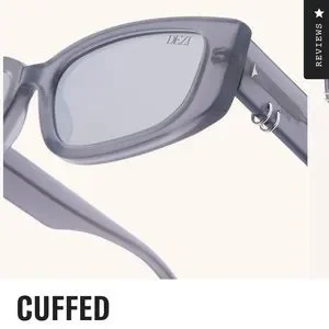Dezi Sunglasses CUFFED in STEEL / SMOKE FLASH Never Worn/ Brand New STACKED– DEZI main image 4